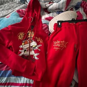 (NEW) ED HARDY RED SET!!! GET NOW CHEAP